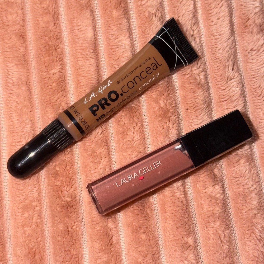 LA Girl PRO Conceal Toast and Laura Geller Luscious Lips Lipstick Set